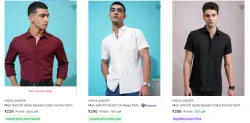 Highlander Formal Shirts at minimum 75% Discount