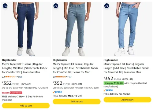 Image of Highlander Jeans at minimum 80% Discount