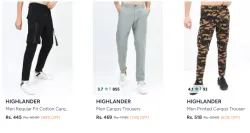 HIGHLANDER Mens Cargos @ Up to 89% Discount