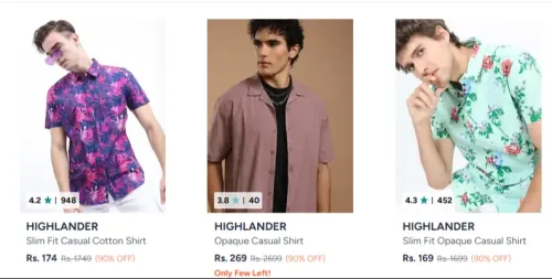 Image of Highlander men Clothing Upto 90% Discount