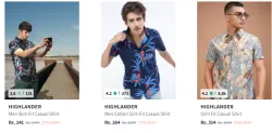 Highlander Men Fashion Shirt Minimum 70% Discount