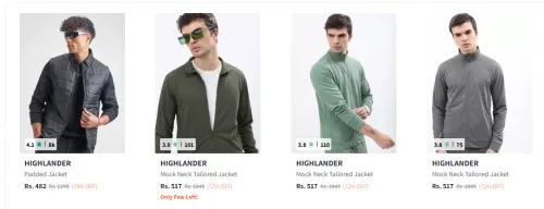 Image of Highlander Men Jackets from ₹482