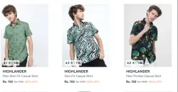 HIGHLANDER Men Printe Shirt Upto 90% OFF