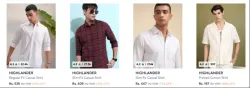 HIGHLANDER Mens Casual Shirt starting at ₹197