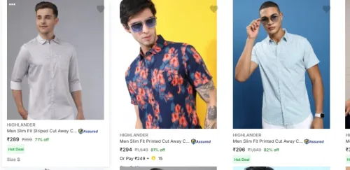Image of Highlander Men's Casual Shirts Upto 80% OFF