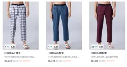 Highlander Men’s Checked Lounge Pants Starting At ₹119