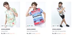 HIGHLANDER Men’s Floral Casual Shirt Starting At @₹199