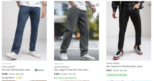 Image of Highlander Men's Jeans upto 81% Discount
