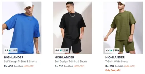 Image of Highlander men's oversized T-shirt up to 86% discount