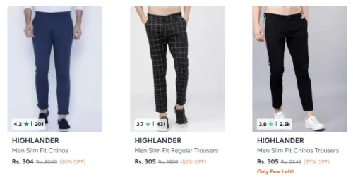 Image of highlander men's slim fit regular jeans up to 87% discount