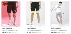 highlander mens slim fit regular shorts up to 86% discount