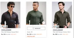 HIGHLANDER Mens Shirt Upto 90% OFF 