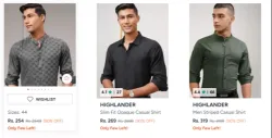 HIGHLANDER Mens Shirt Upto 90% OFF