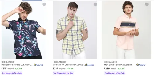 Image of Highlander Men's Shirts Starting At ₹215