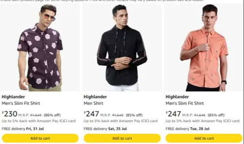 Image of Highlander Men's Slim Fit Shirt Upto 90% OFF