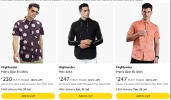 Highlander Mens Slim Fit Shirt Upto 90% OFF