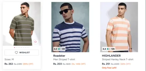Image of HIGHLANDER Men's T-shirt Upto 90% OFF