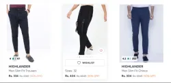 HIGHLANDER Mens Trousers Upto 90% Discount