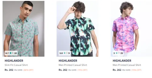 Image of Highlander Men Shirt Minimum 70% Discount