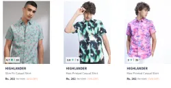 Highlander Men Shirt Minimum 70% Discount