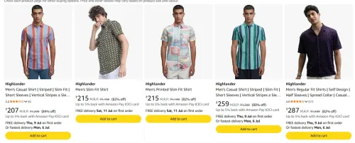 Image of HIGHLANDER Men Fashion Shirts at minimum 70% Discount