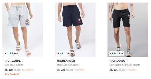 Image of Highlander Men Shoets Minimum 70% Discount