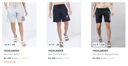 Highlander Men Shoets Minimum 70% Discount