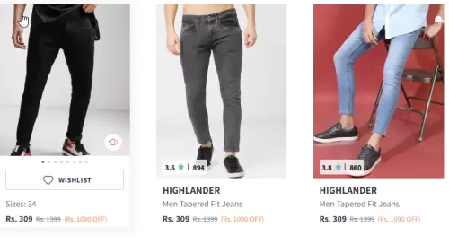 Image of HIGHLANDER Men Stretchable Jeans Starting At @₹309