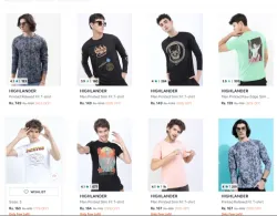 Highlander Men Tshirt Starting @ ₹149