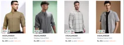 Highlander Mens Apparels at minimum 90% Discount