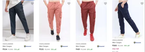 Image of Highlander Men's Cargos up to 80% Discount