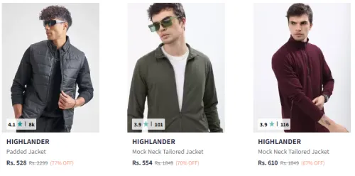 Image of Highlander Men's Jacket @ Starting ₹528