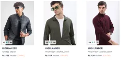 Highlander Mens Jacket @ Starting ₹528