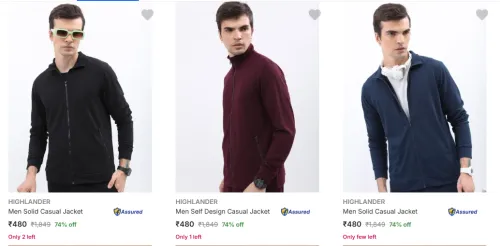 Image of Highlander Men's Jackets upto 74% Disccount