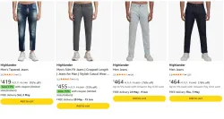 Highlander Mens jeans at minimum 70% Discount