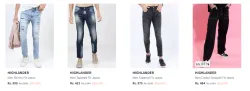 Highlander Mens Jeans at minimum 80% Discount