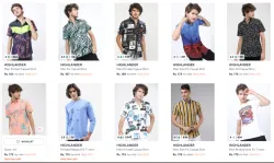 Highlander Mens Printed Slim Fit Shirt Upto 90% OFF