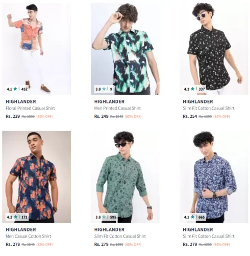 Image of HIGHLANDER Men's Shirt @ Flat 80% Discount
