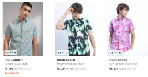 Image of Highlander Men's Shirt Starting at ₹202