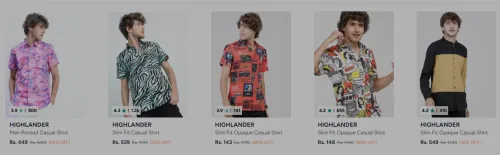 Image of Highlander Men's shirts upto 55% discount 