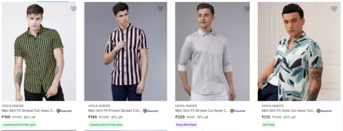 Image of Highlander Men's Shirts upto 70% discount 