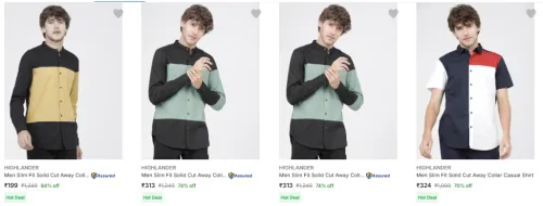 Image of HIGHLANDER Men's shirts upto 70% discount 