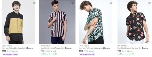 Image of Highlander Men's Shirts upto 84% Discount
