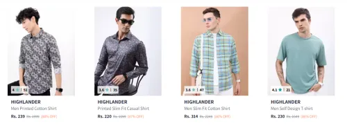 Image of Highlander Men's Shirts upto 88% Discount