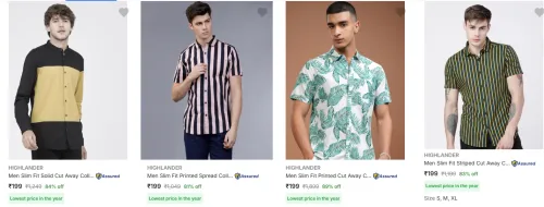 Image of Highlander Men's Shirts upto 89% Discount