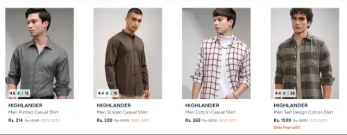 Image of Highlander Men's Shirts up to 90% Discount