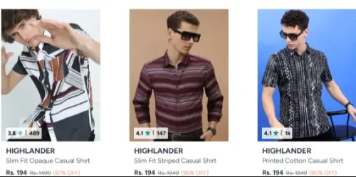 Image of Highlander Men's Shirts @ Upto 90% Discount 