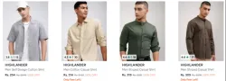HIGHLANDER mens shits at minimum 90% Discount 