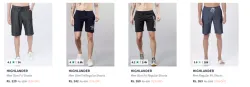Highlander Mens Shorts upto 83% Discount