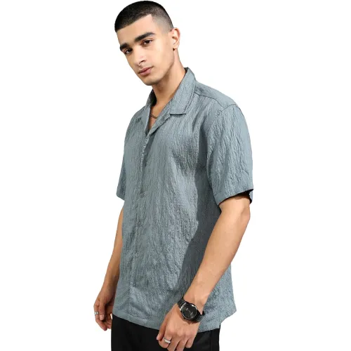 Image of Highlander Men's Solid Relaxed Fit Shirt